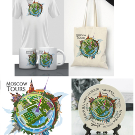 Layout for souvenir products. All of Moscow. An idea in the form of a virtual tour.