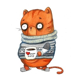 Monday Mood — Cozy Cat Character