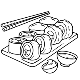Sushi / Coloring 