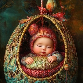 Baby in cocoon 