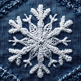 Snowflake on jeans