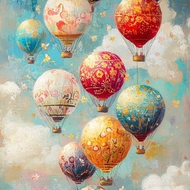 Balloons in the sky