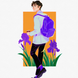 Morning with Irises