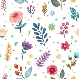 The pattern is botanical