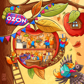 Cute autumn company banners