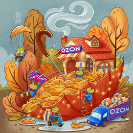 Cute autumn company banners