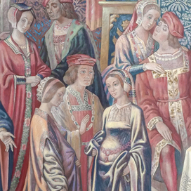 Triptych "Emblem of the Estates": Seduction, Love and Deception. A fragment of the SEDUCTION painting . The painting will be presented at the exhibition of the art group "New Middle Ages".