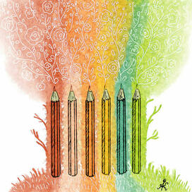 Pencil and Flower