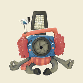 The brand character for photography school