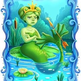 Frog Princess in the image of a mermaid