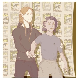 Эльф Анатерис и дарв Эранеста на Comic Con