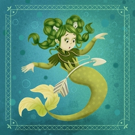 Character Design: Frog Princess (mermaid)