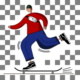 Illustration of a skater