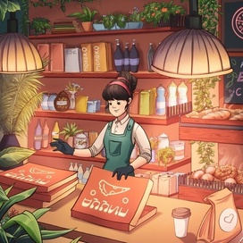 вечер в пиццерии