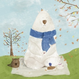 Teddy bear on a picnic