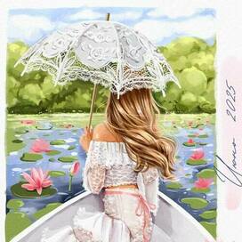 Girl with an umbrella