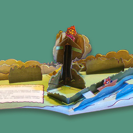 Pop-up иллюстрация к сказке "Земляничный дождик" №3