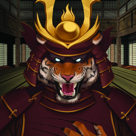 Character Design. Tiger samurai