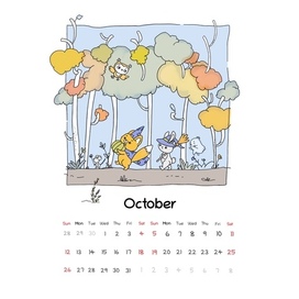 Cute Calendar 2025. October
