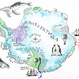 Antarctica. Glacier diagram