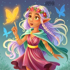 The elf with the butterfly