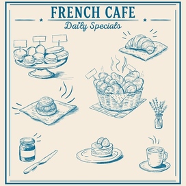 Sketch for French cafe 