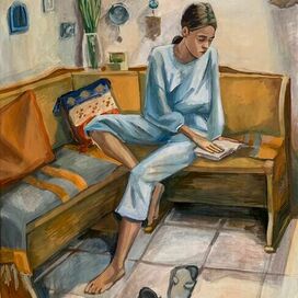 The girl read a book