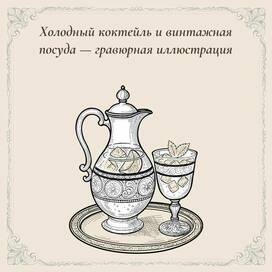  Cold Punch & Vintage Drinkware — 1899 Cocktail Illustration