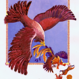 illustration for the fairy tale Three Pigeons