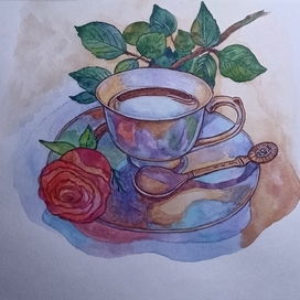 Tea with rose