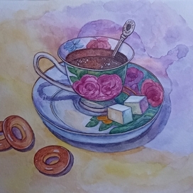 Tea with bagels