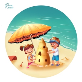 Children on the beach