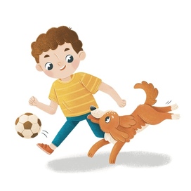 Boy with dog