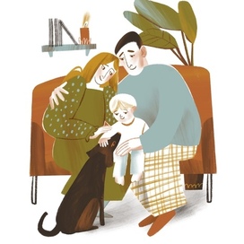 One more example of custom family portrait 