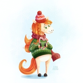 The character is a Horse for the New Year