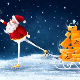 Santa Claus with gifts