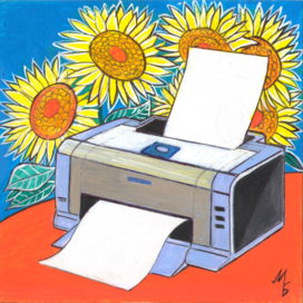 n the magazine "Why?" Section "From Around the World". Edited by Young Technician. Published in the magazine. Illustration designed for reduction. Topic: New development, paper based on flower pollen. Artist: Marat Bryzgalov.