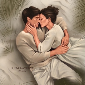 Illustration of a couple. Illustration for a book.