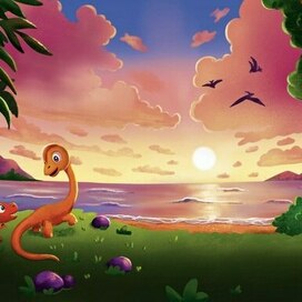 Sunset on the sea
