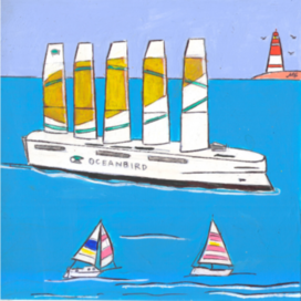 In the magazine "Why?" Section "From Around the World". Edited by the publishing house "Yuny Tekhnik". Published in the magazine. Illustrations for printing in a smaller format. Theme: Modern Sailboat. Artist: Marat Bryzgalov.