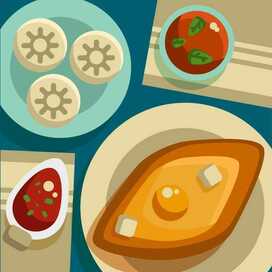 illustration for restaurant
