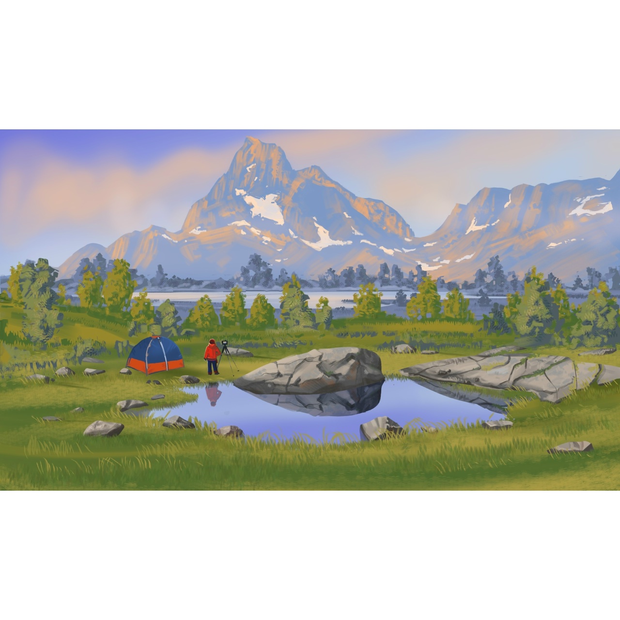 Illustration for the board game Photo Tour: Expedition