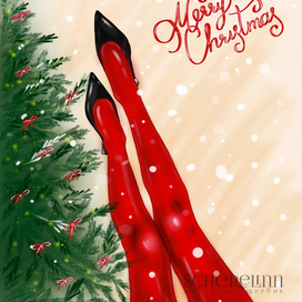 New Year's illustrations for a gift card