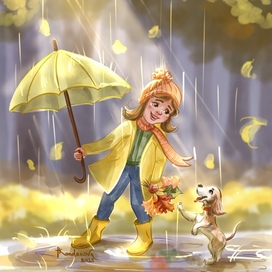Walking in the park. Autumn series