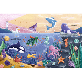 Marine Animals for a Book with Stickers