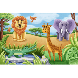  Children's book with stickers (Safari)