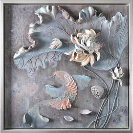 Painting "Lotus Flower and Fish"