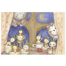 Illustration to my book of fairy-tales for children. «Bat Habits».