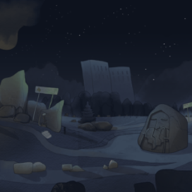 The Stone Sage in the Valuny Park in Minsk