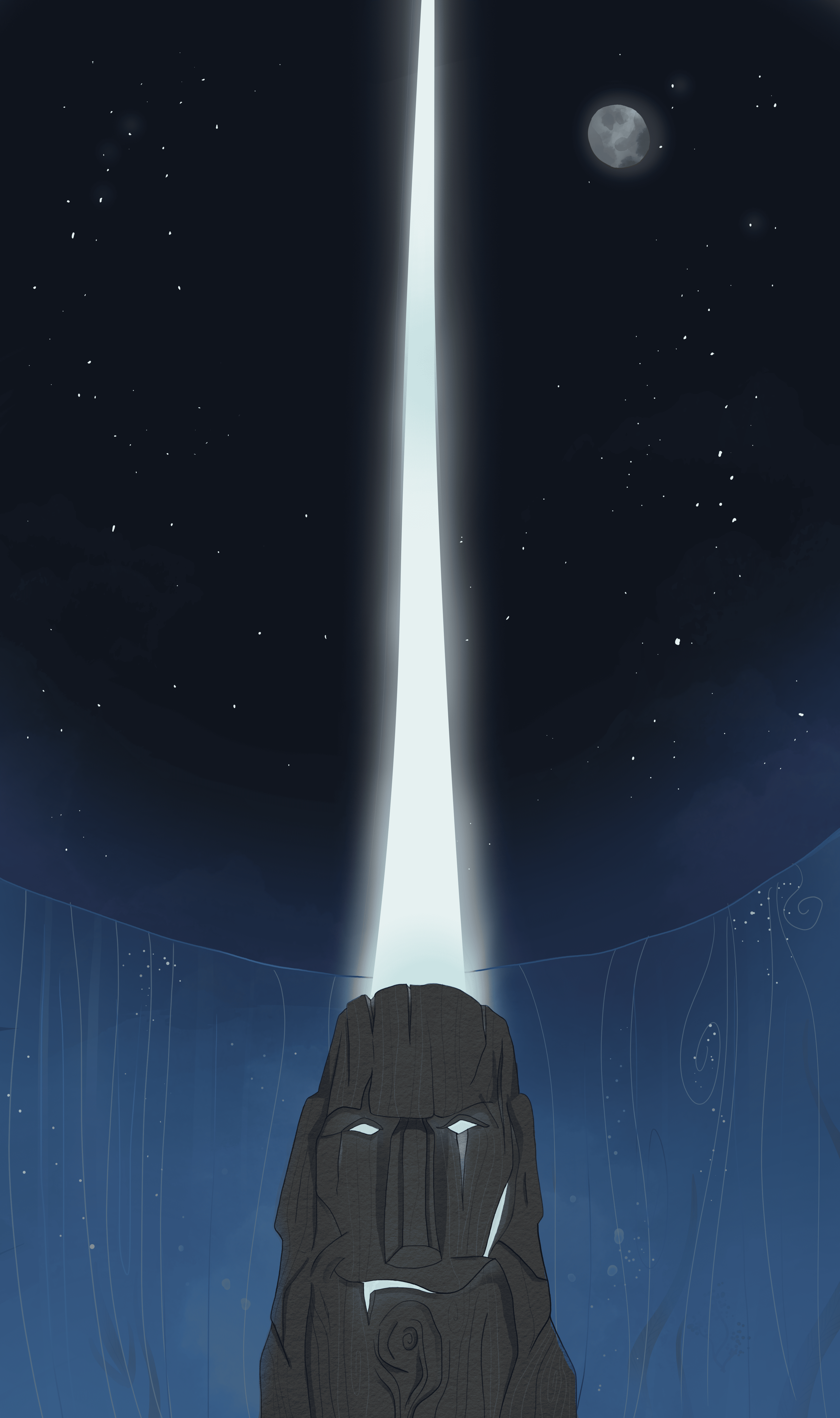 Столб света из Моаи